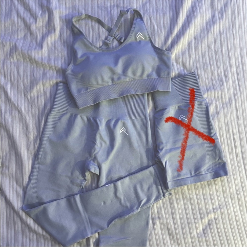 Oner Active Light Blue Leggings and Sports Bra Set